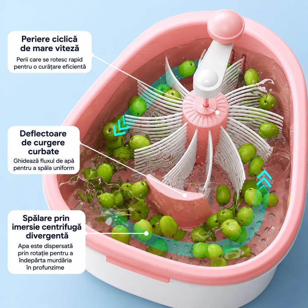 FRESHBOX - Centrifugă manuală pentru spălarea legumelor