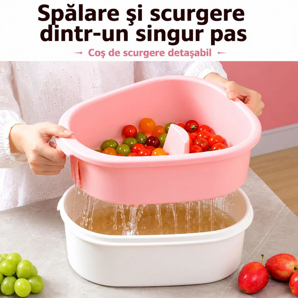 FRESHBOX - Centrifugă manuală pentru spălarea legumelor