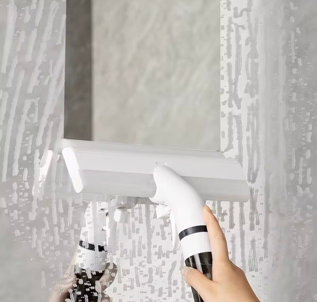 🔥 Racleta Magică 3-în-1 cu Spray – Geamuri Strălucitoare în Secunde!